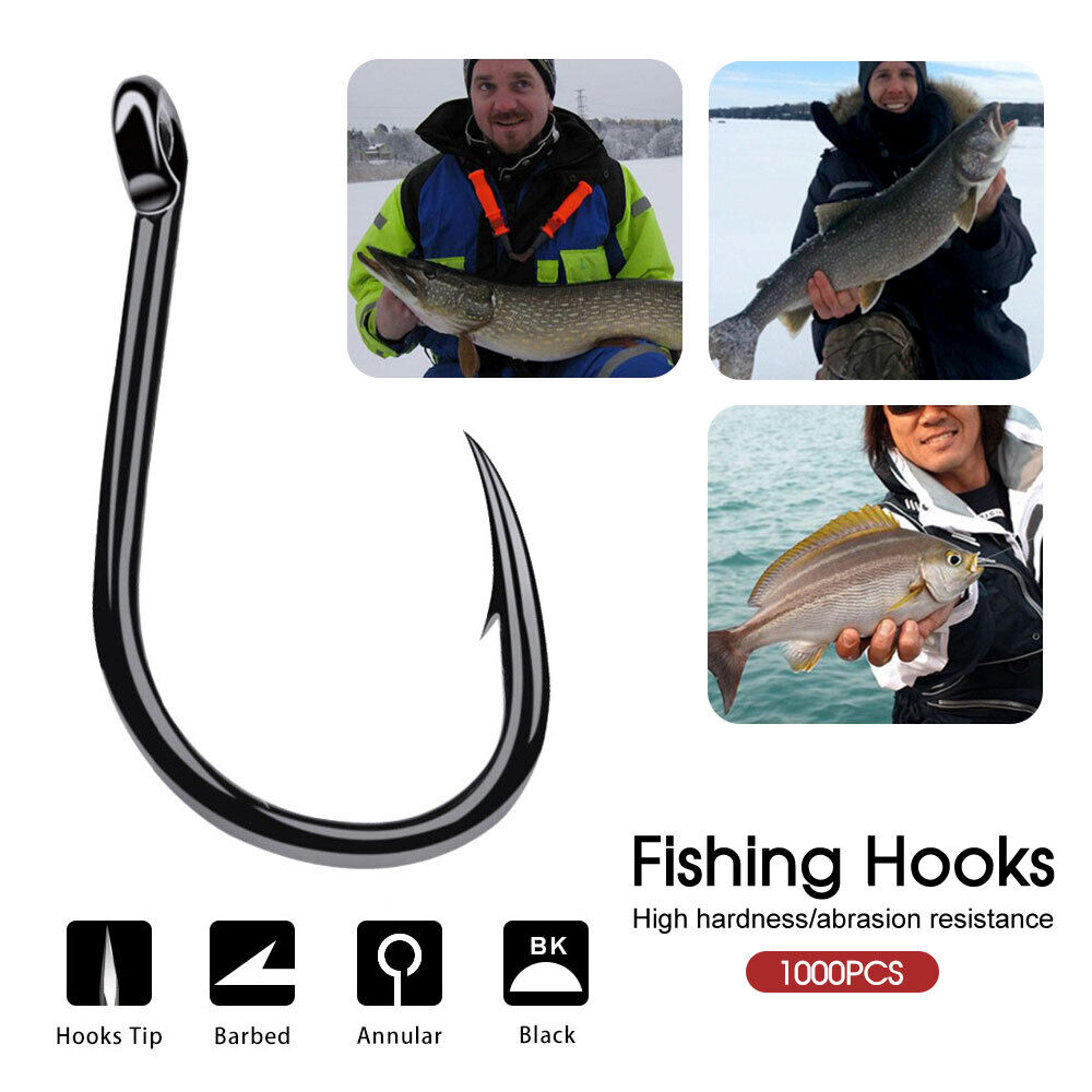 Fishing Hooks Set High Carbon Steel Barbed Fish Hook for Saltwater Fishing Gear