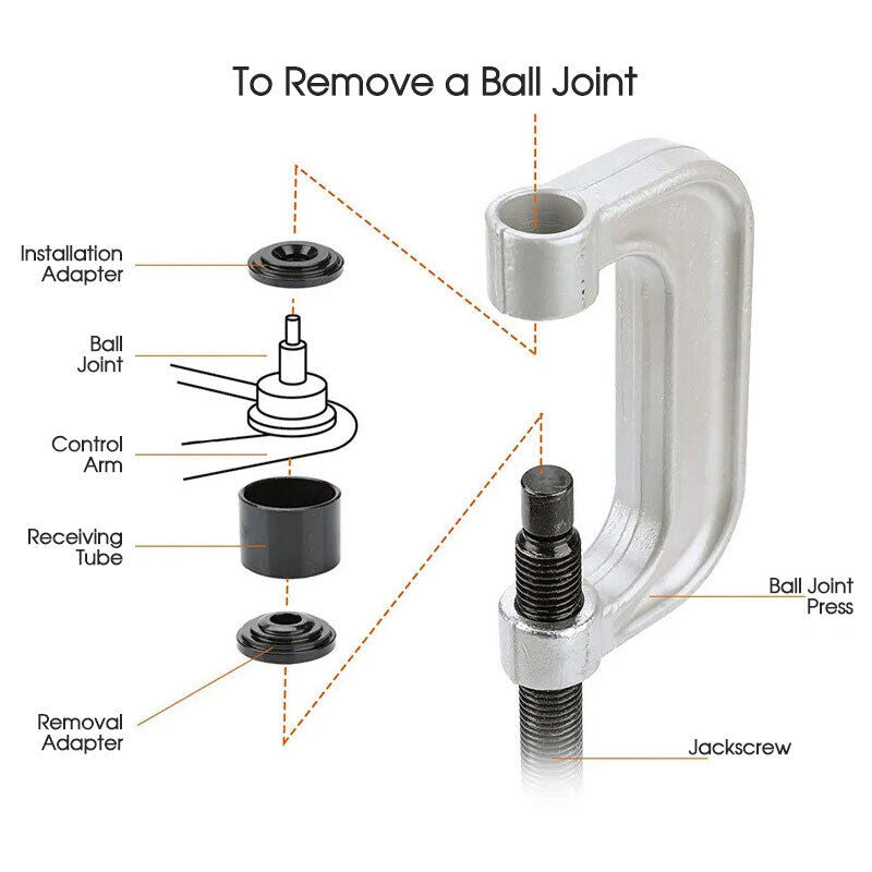 10pc Ball Joint Press Service Kit Remover Separator Adaptor 4x4 Garage Tool