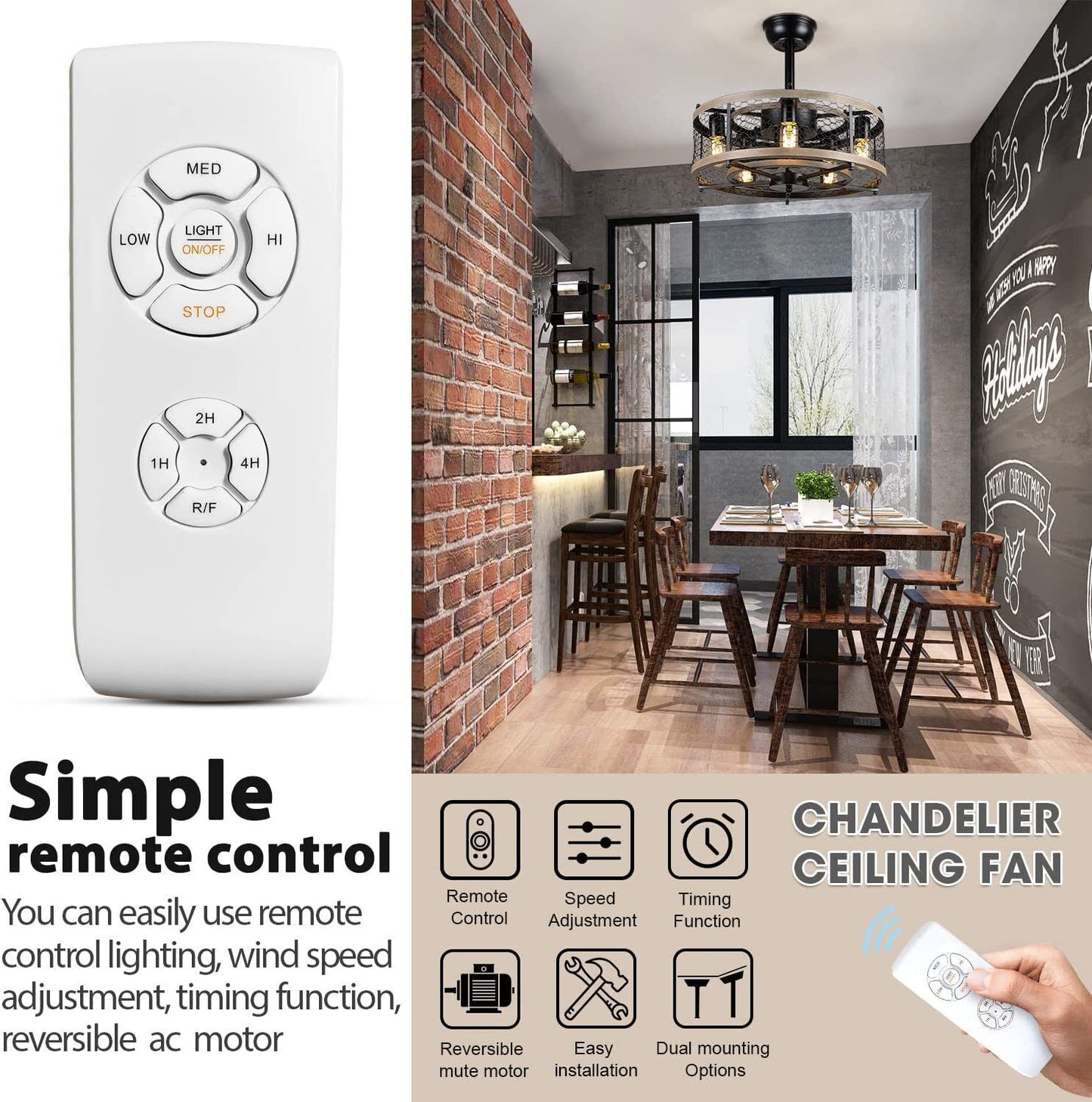 Ceiling Fan Lamp Remote Controller Kit Timing Wireless Intelligent Switch