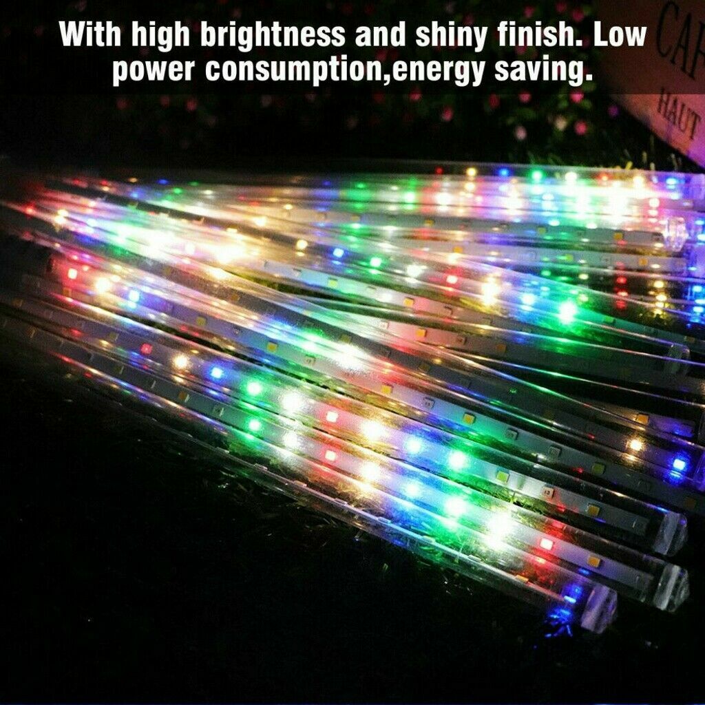 288LED Solar String Light Meteor Shower Rain Tree Flowing Lighting XMAS Party