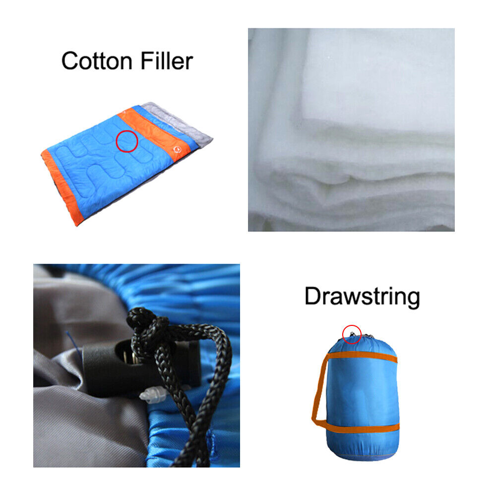 -10°C Double Outdoor Camping Sleeping Bag Hiking Thermal Winter 220x150cm