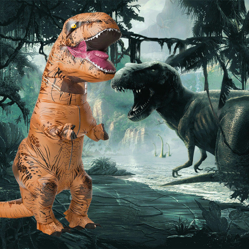 T-Rex Blow Inflatable Dinosaur Costume Adult Jurassic World Park Trex