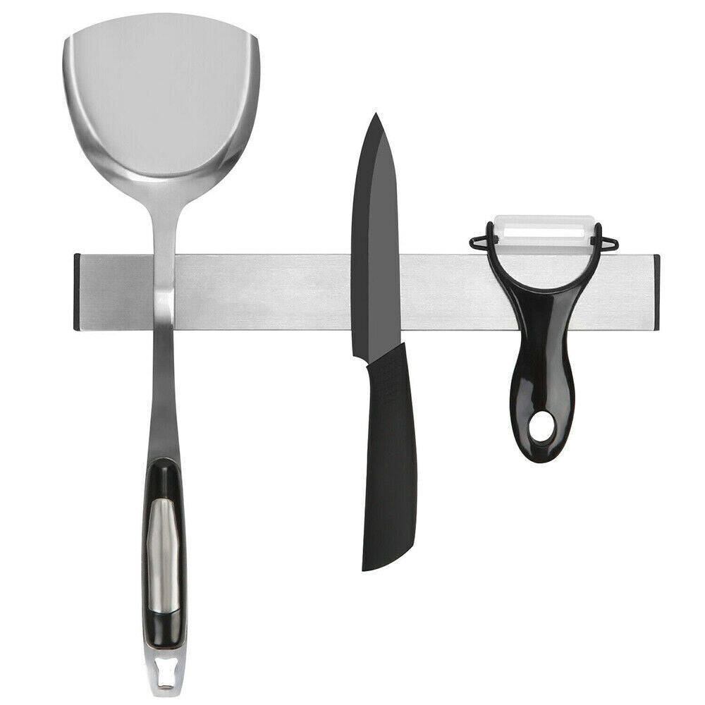 1x Heavy Duty 31cm Stainless Steel Magnetic Rack Knife Holder Tool Shelf Magnet