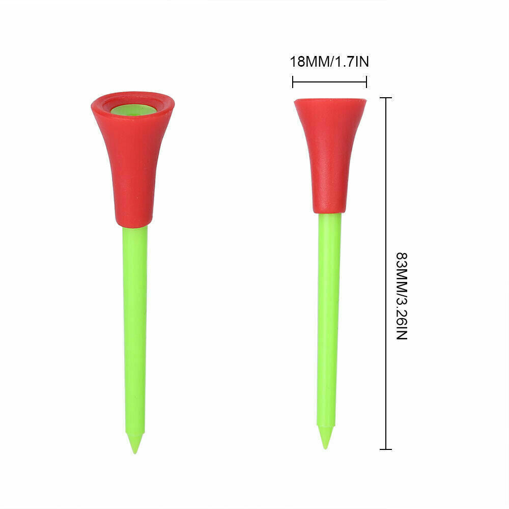 110Pcs Plastic & Rubber Cushion Top Golf Tees 83mm High Quality Fast Dispatch