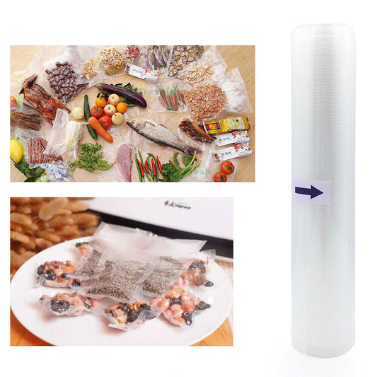 New Roll Vacuum Sealing Food Storage Bag Storage Saver Reusable 28CMx6M