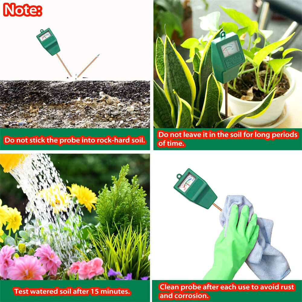 Soil Humidity Moisture Meter Water Sensor Test Monitor Hygrometer Plants Garden
