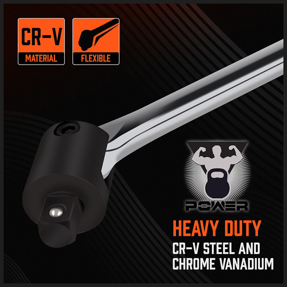 15" 18"Breaker Bar Socket Drive Wrench Long Spanner Heavy Duty 1/2"