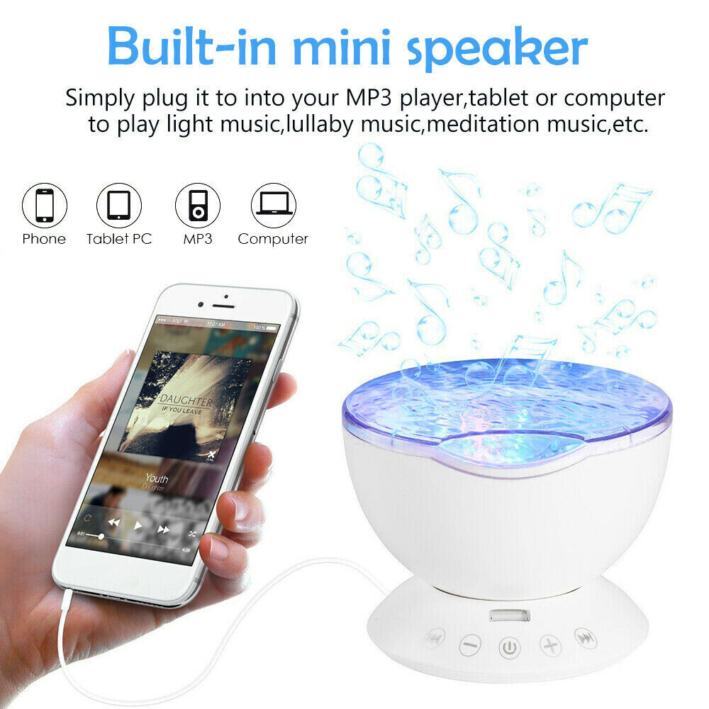 LED Night Light Projector Galaxy Starry Ocean Star Sky Baby Room Party Lamp