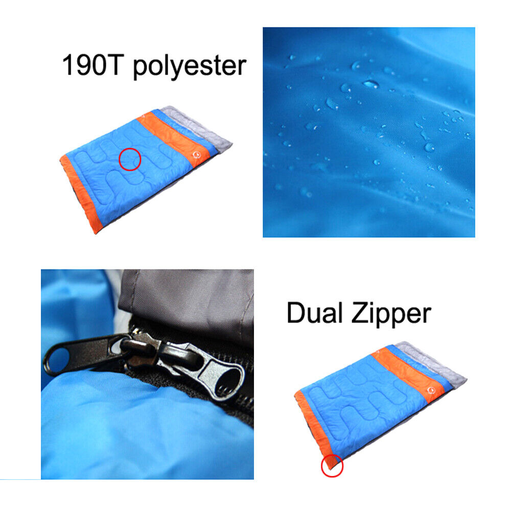 -10°C Double Outdoor Camping Sleeping Bag Hiking Thermal Winter 220x150cm