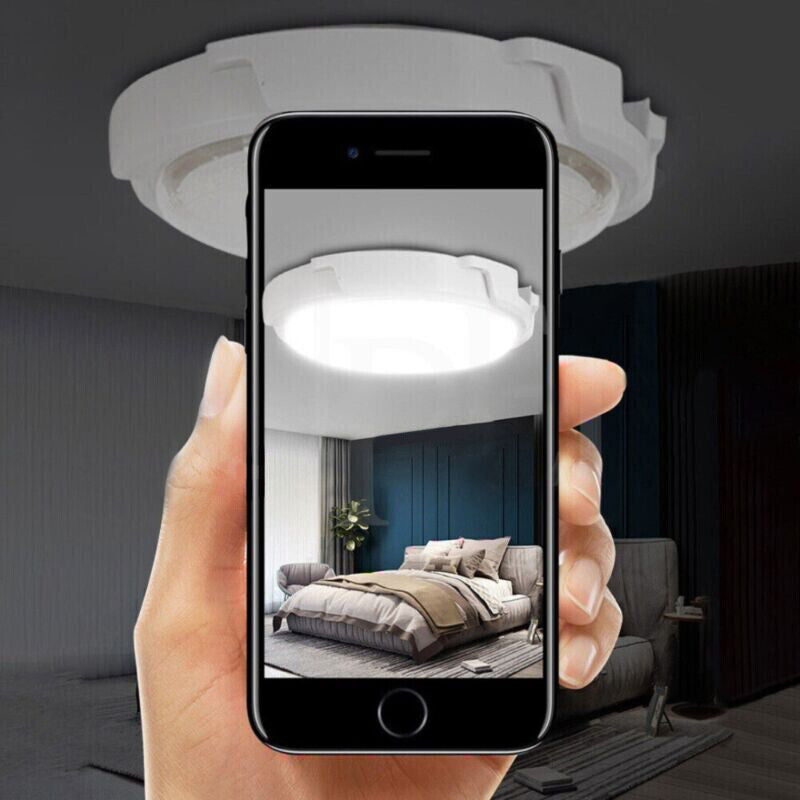 Solar Powered 28cm LED Ceiling Light Bedroom Garden Garage Shed Tent Lamp