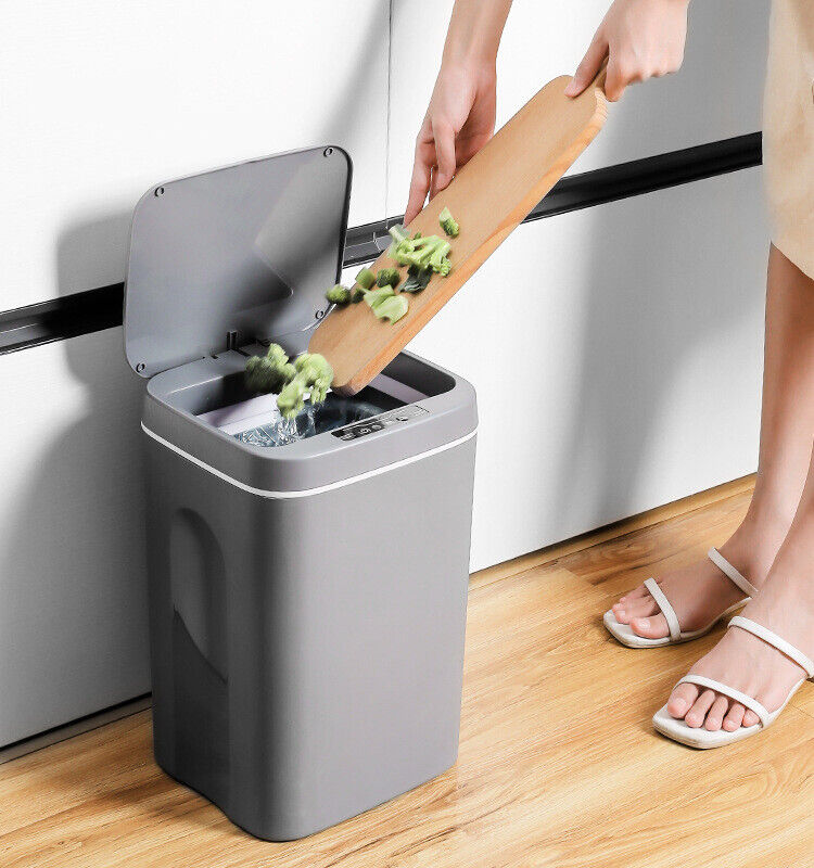 12-18L Smart Trash Bin Automatic Motion Sensor Rubbish Waste Bin Basket Toilet