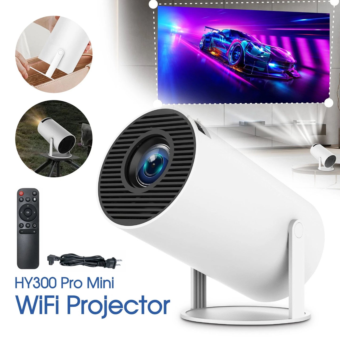1080P 4K Mini Portable Wifi Bluetooth LED Projector Android Projector Theater