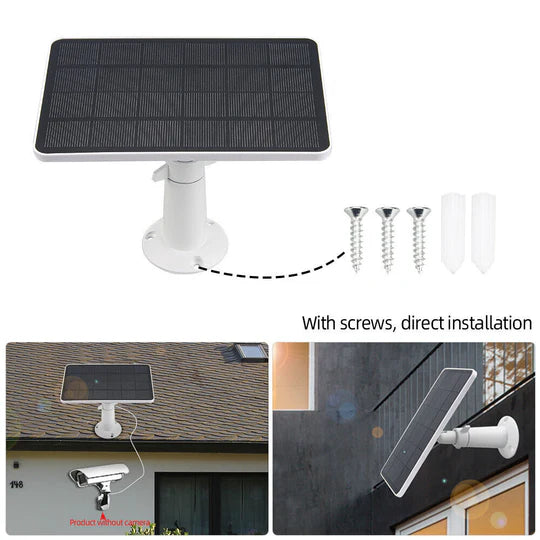 SOLAR PANEL FOR OUTDOOR CAMERA SECURITY CAM MICRO USB BATTERY CHARGER 10W OUTPUT