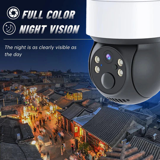 SOLAR SECURITY CAMERA BATTERY POWERED OUTDOOR WIRELESS WIFI CCTV PTZ CAMERA IP
