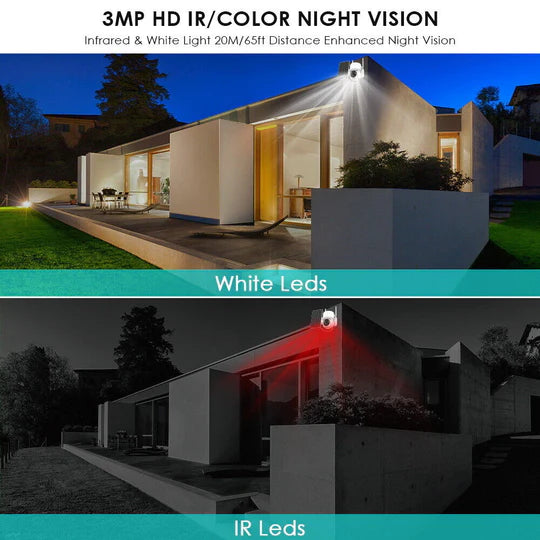 SOLAR SECURITY CAMERA BATTERY POWERED OUTDOOR WIRELESS WIFI CCTV PTZ CAMERA IP