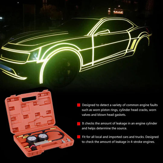 CYLINDER LEAK DOWN TESTER PETROL ENGINE COMPRESSION LEAKAGE LEAKDOWN DETECTOR