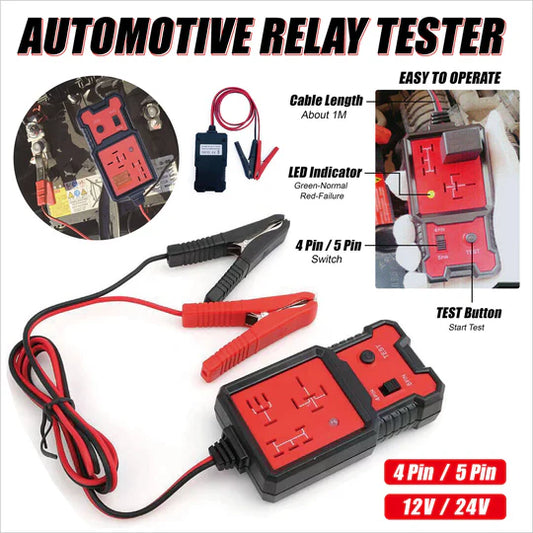 12V & 24V ADVANCED AUTOMOTIVE RELAY TESTER FOR CAR BATTERY