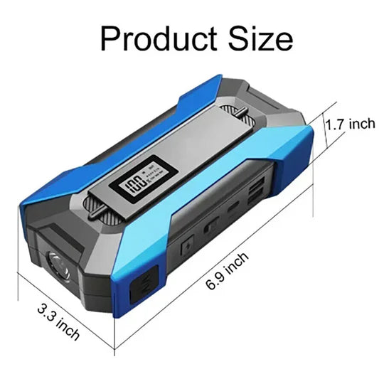 Portable 12V Car Jump Starter 10000mAh Power Bank Pack Battery Charger Booster