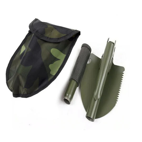 OUTDOOR SURVIVAL FOLDABLE SHOVEL SPADE GARDEN CAMPING HIKING CAMP COMPASS