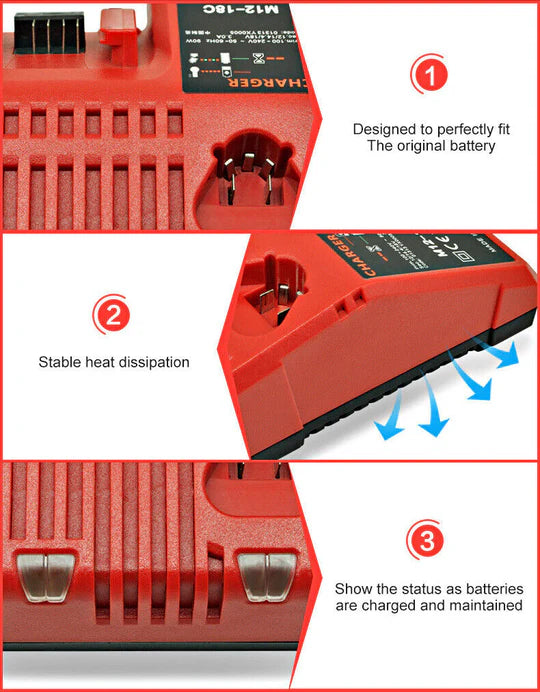 FOR MILWAUKEE M12-18FC FAST RAPID CHARGER - AUSTRALIAN MODEL