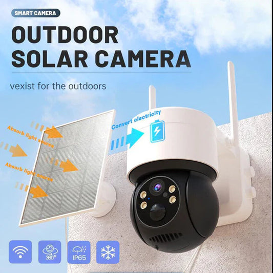 SOLAR SECURITY CAMERA BATTERY POWERED OUTDOOR WIRELESS WIFI CCTV PTZ CAMERA IP