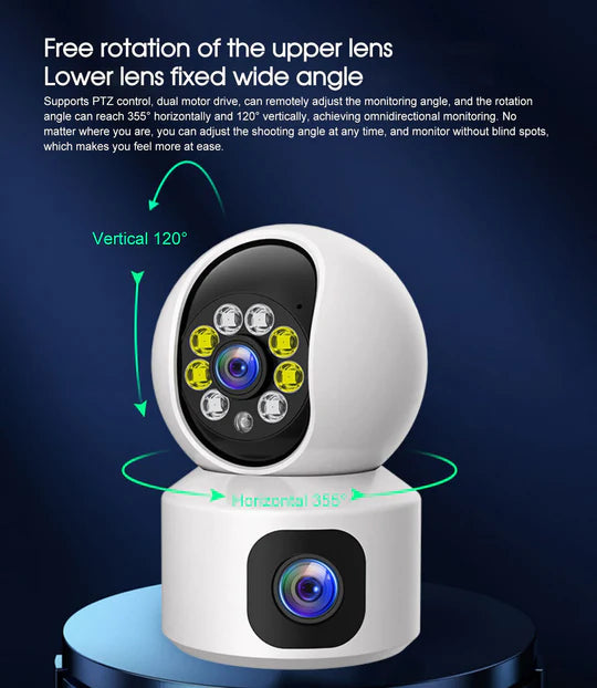 WIFI CAMERA 2K 4MP DUAL LENS NIGHT VISION CAMERA HOME SECURITY BABY IP MONITOR