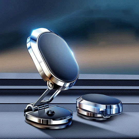 METAL MAGNETIC CAR PHONE HOLDER FOLDING MAGNET DASH MOUNT MOBILE PHONE