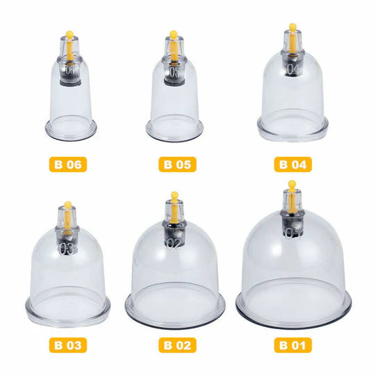 VACUUM MASSAGE CUPPING KIT ACUPUNCTURE SUCTION MASSAGER PAIN RELIEF 32 CUPS SET