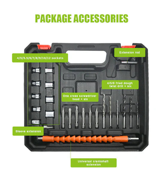 88V BRUSHLESS HEAVY DUTY CORDLESS DRILL IMPACT DRIVER KIT HAMMER +2 BATTERY Box