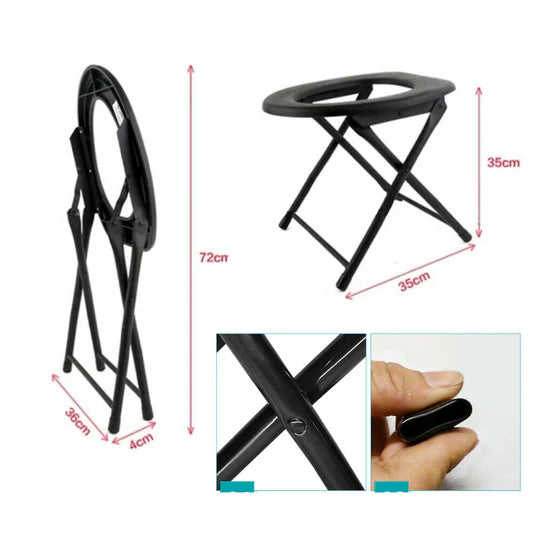 PORTABLE FOLDING TOILET OUTDOOR CAMP TRAVEL CAMPING HUNTING CARAVAN
