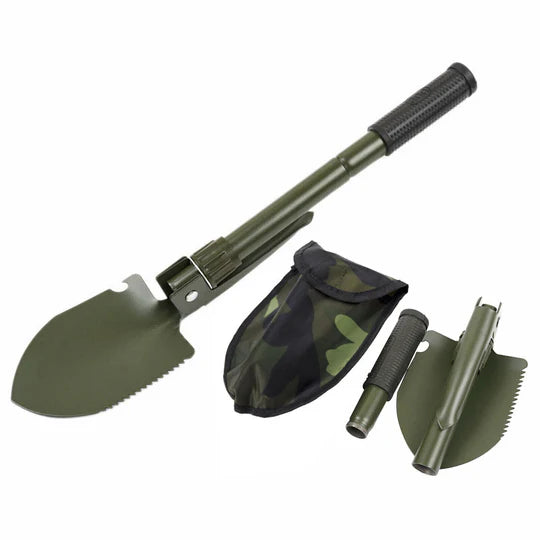 OUTDOOR SURVIVAL FOLDABLE SHOVEL SPADE GARDEN CAMPING HIKING CAMP COMPASS