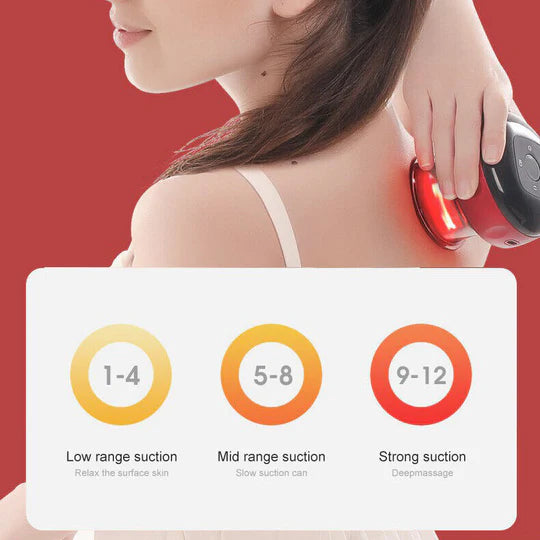 12 SPEED LCD ELECTRIC CUPPING THERAPY SMART HEATING MASSAGER BODY SLIMMING