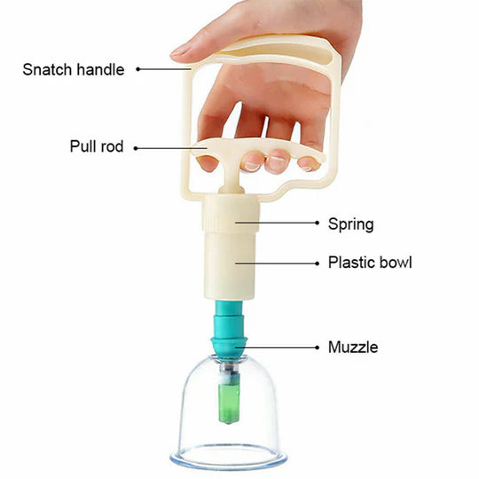 VACUUM MASSAGE CUPPING KIT ACUPUNCTURE SUCTION MASSAGER PAIN RELIEF 32 CUPS SET