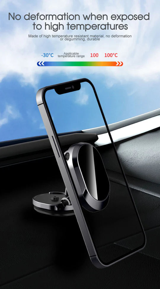 METAL MAGNETIC CAR PHONE HOLDER FOLDING MAGNET DASH MOUNT MOBILE PHONE
