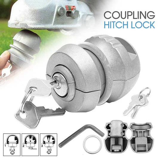 TRAILER COUPLING HITCH LOCK TOW BALL BAR SECURITY CARAVAN RV ANTI THEFT PIN TOOL