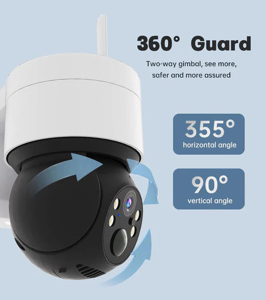 SOLAR SECURITY CAMERA BATTERY POWERED OUTDOOR WIRELESS WIFI CCTV PTZ CAMERA IP
