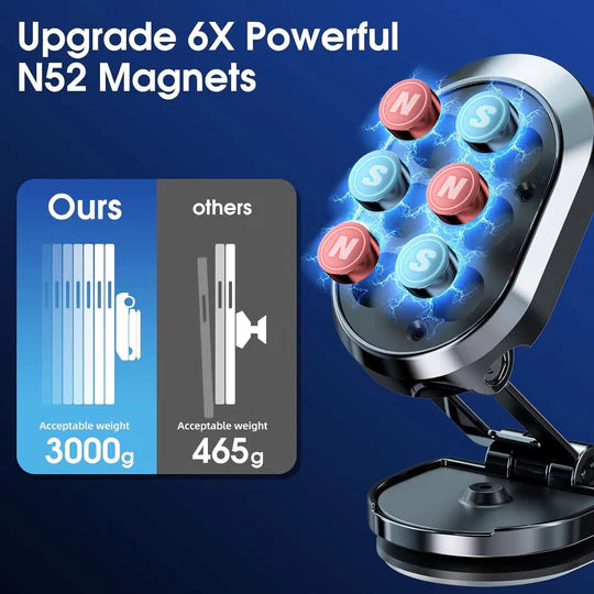 METAL MAGNETIC CAR PHONE HOLDER FOLDING MAGNET DASH MOUNT MOBILE PHONE