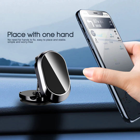 METAL MAGNETIC CAR PHONE HOLDER FOLDING MAGNET DASH MOUNT MOBILE PHONE