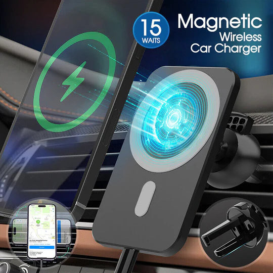 MAGNETIC WIRELESS CHARGER CAR HOLDER WIRELESS MOUNT FOR IPHONE 13 14 PRO MAX
