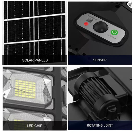 1500W Solar LED Strong Light Double Row Path Light Solar Induction Outdoor