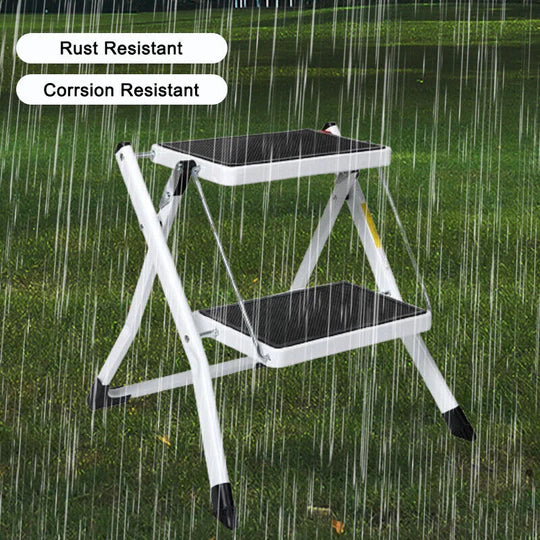 FOLDING CARAVAN STEPS DOUBLE PORTABLE STEADY STOOL LADDER ANTI SLIP ACCESSORIES