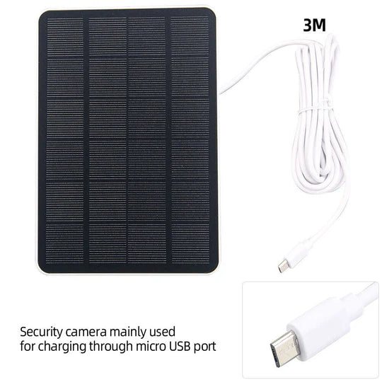 SOLAR PANEL FOR OUTDOOR CAMERA SECURITY CAM MICRO USB BATTERY CHARGER 10W OUTPUT