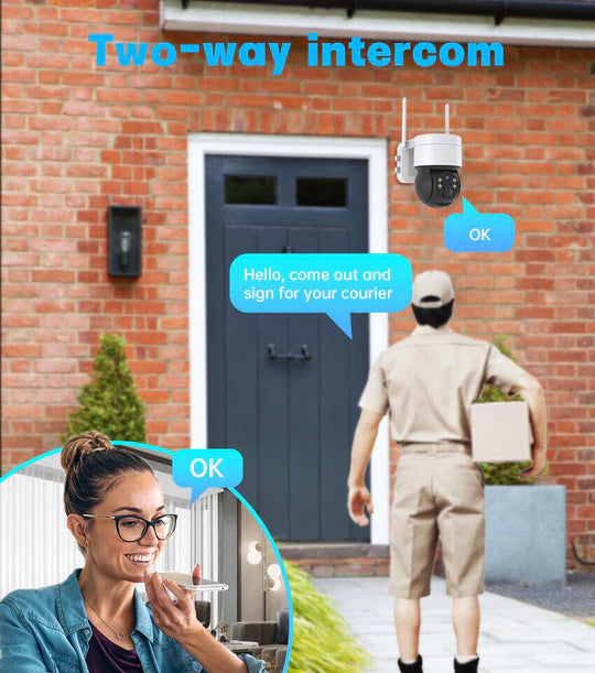 SOLAR SECURITY CAMERA BATTERY POWERED OUTDOOR WIRELESS WIFI CCTV PTZ CAMERA IP
