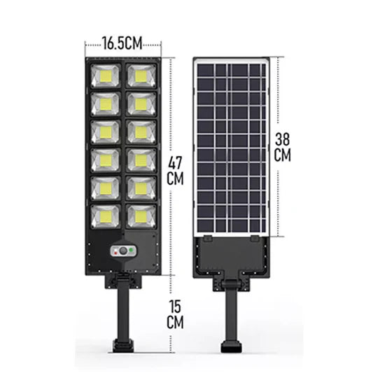 1500W Solar LED Strong Light Double Row Path Light Solar Induction Outdoor