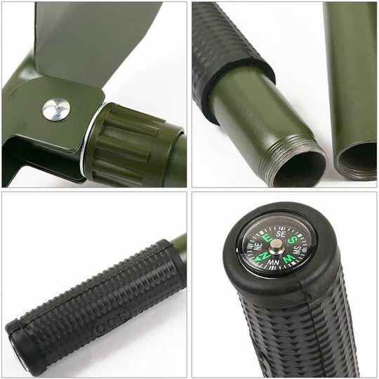 OUTDOOR SURVIVAL FOLDABLE SHOVEL SPADE GARDEN CAMPING HIKING CAMP COMPASS