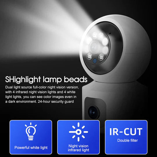 WIFI CAMERA 2K 4MP DUAL LENS NIGHT VISION CAMERA HOME SECURITY BABY IP MONITOR
