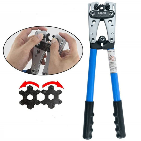 CRIMPING TOOL CABLE CRIMPER WIRE PLUG PLIERS BATTERY TERMINAL LUG HEX 6-50MM²