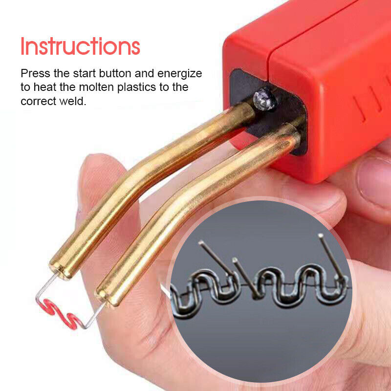 Plastic Welder Garage Tool Hot Staple Staplers Bumper Repair Welding Machine Kit