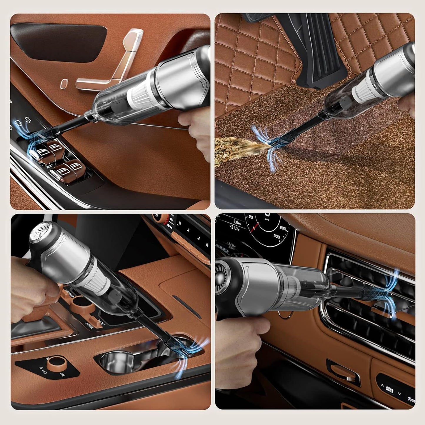 95000PA Wireless Car Vacuum Cleaner Handheld Vaccum Mini Power Suction Dust Blow