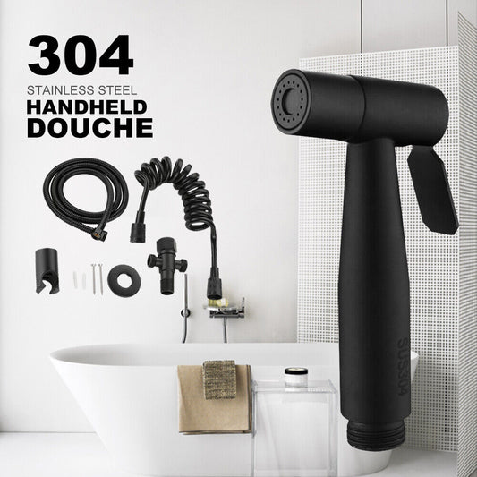 Shower Head Douche Hand Held Bidet Toilet Spray Jet Diverter Shattaf Kit SUS304